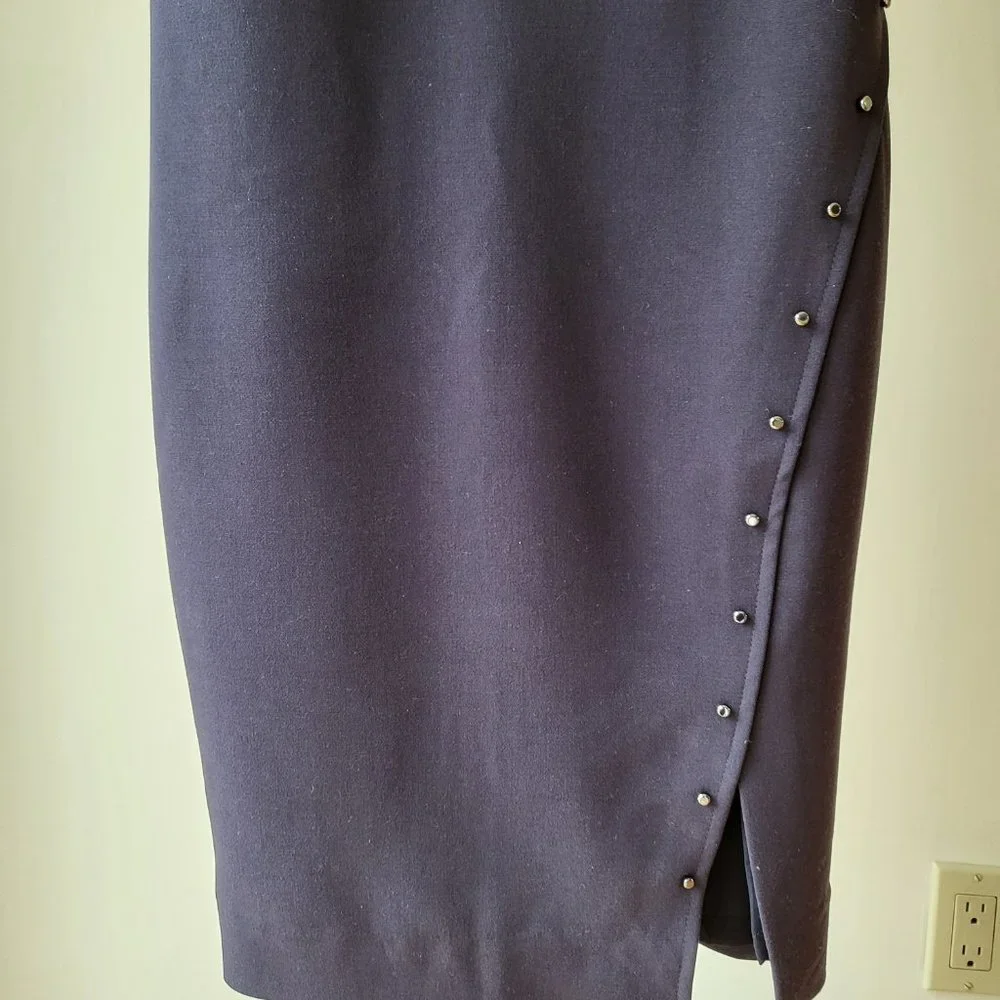 The Limited Navy Sheath Dress - Size 00P - Picture 3 of 6
